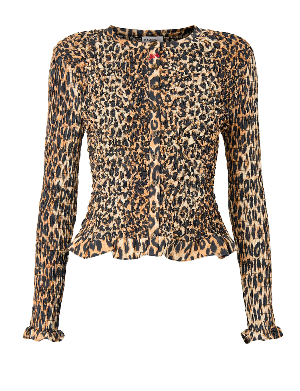 Elliana Leopard Smocked Cardigan