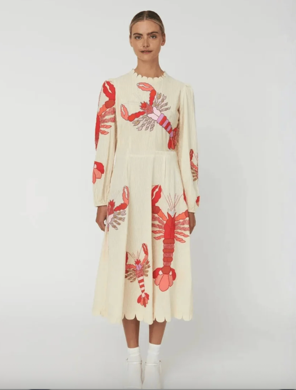 Embroidered Lobster Dress