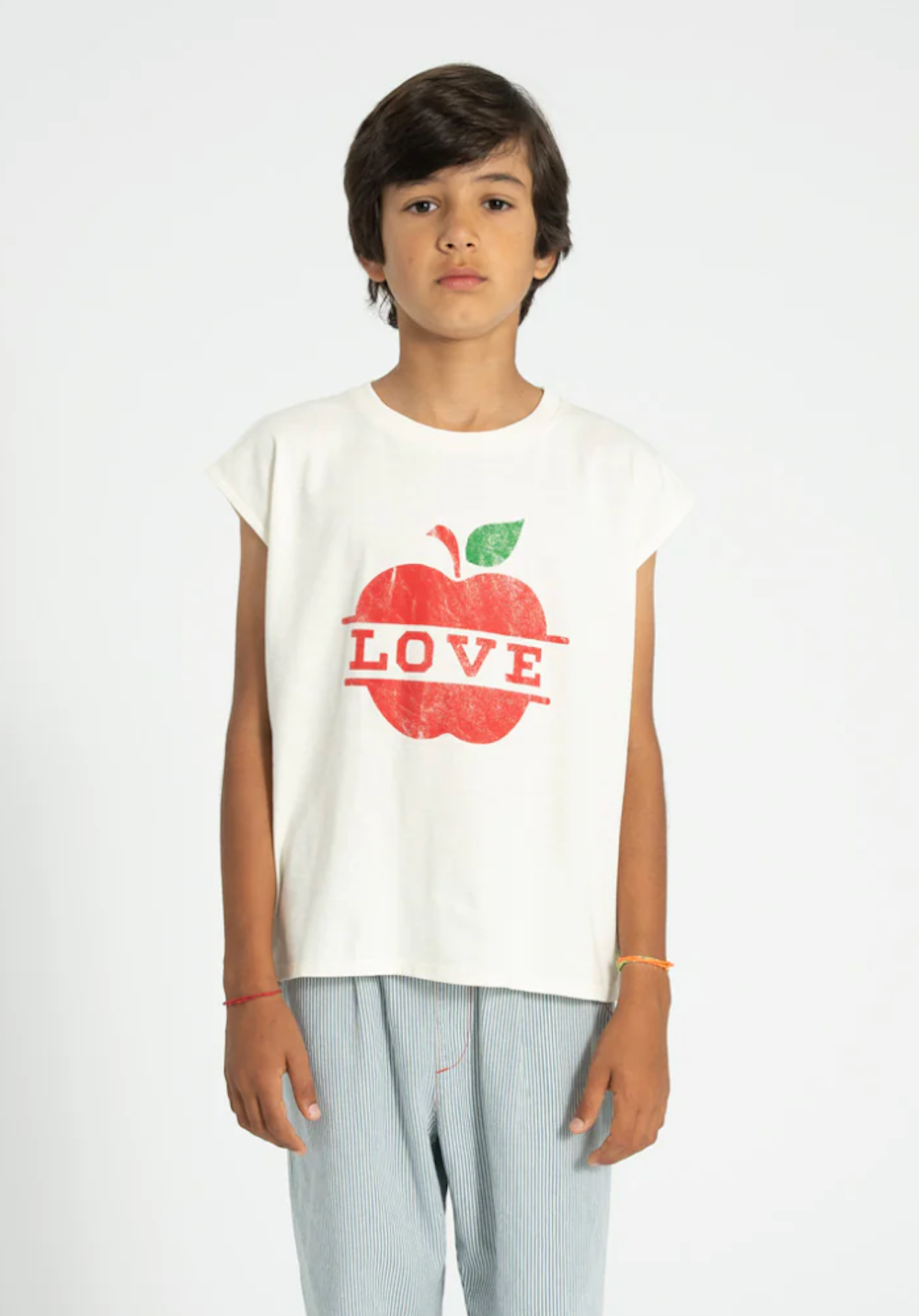 Ecru Apple Sleeveless t shirt