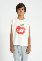 Ecru Apple Sleeveless t shirt