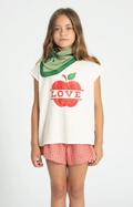 Ecru Apple Sleeveless t shirt