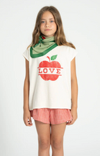 Ecru Apple Sleeveless t shirt