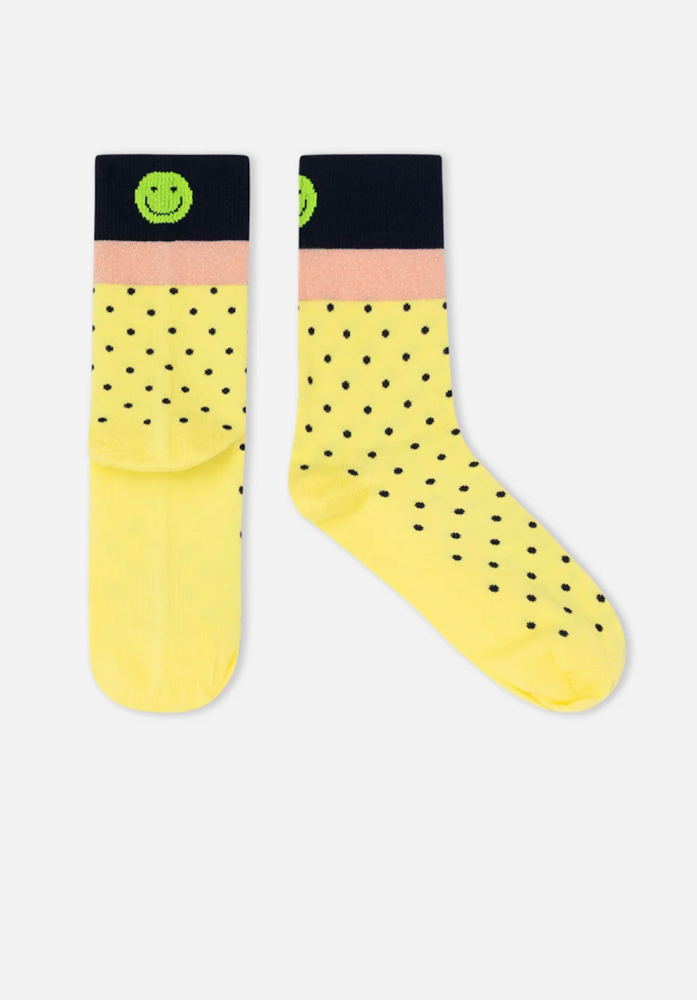 Smiley Yellow Spot Socks