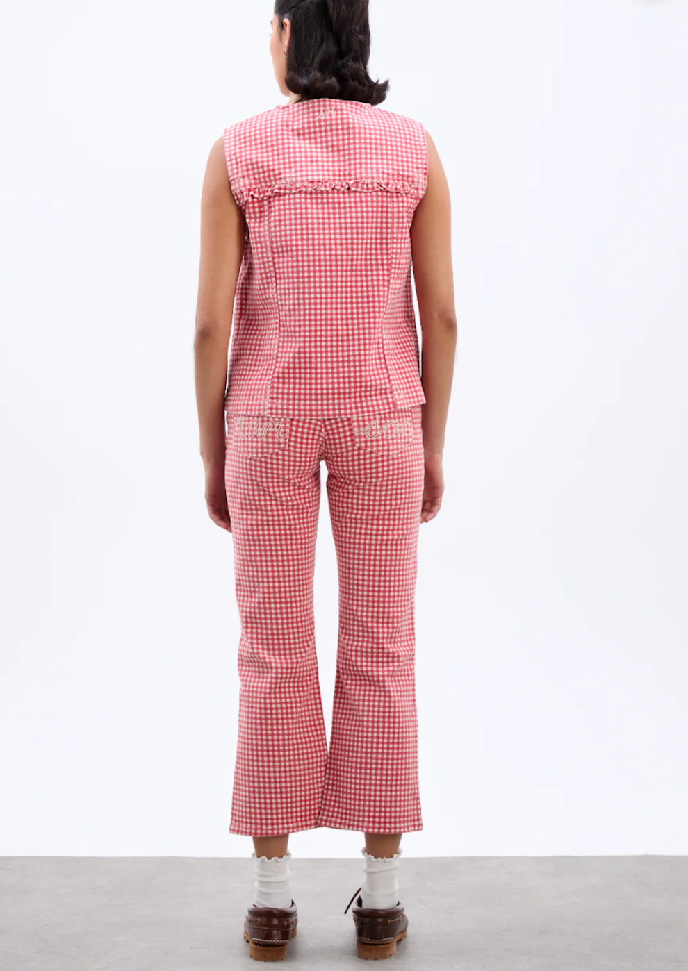 Red Gingham Kenny Jeans