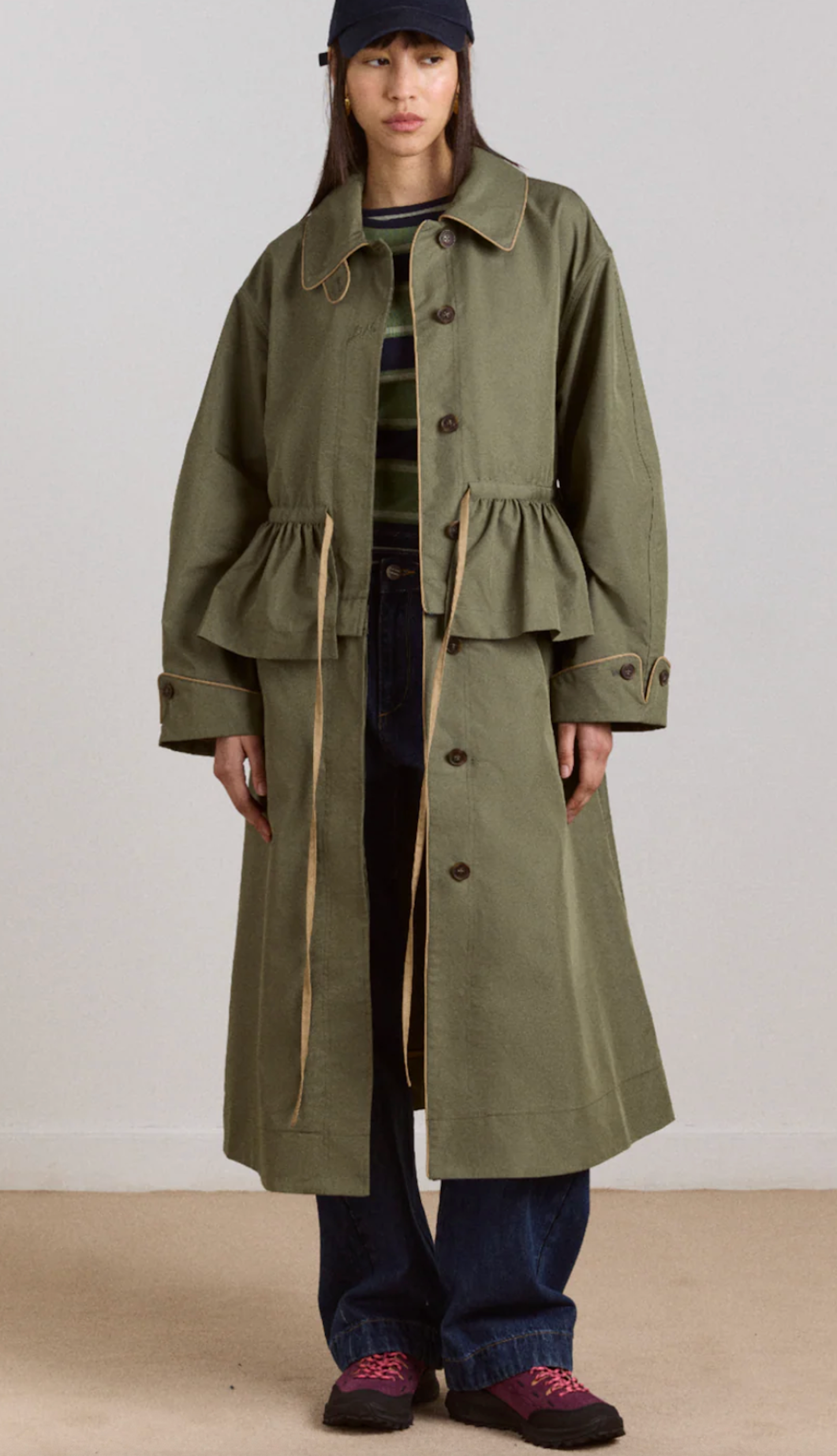 Myrtle Khaki Raincoat