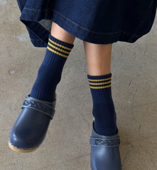 Navy Girlfriend Socks