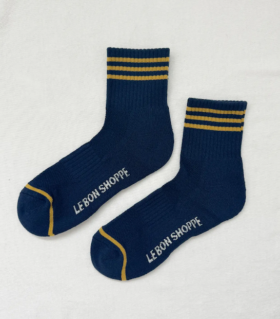 Navy Girlfriend Socks