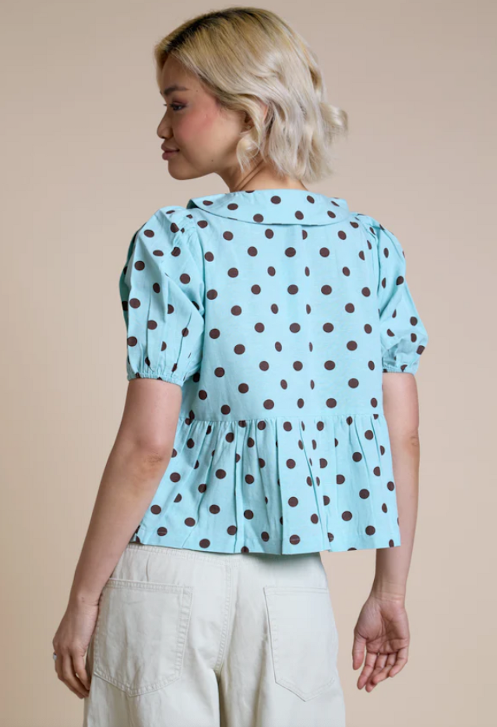 Blue Polkadot Blouse