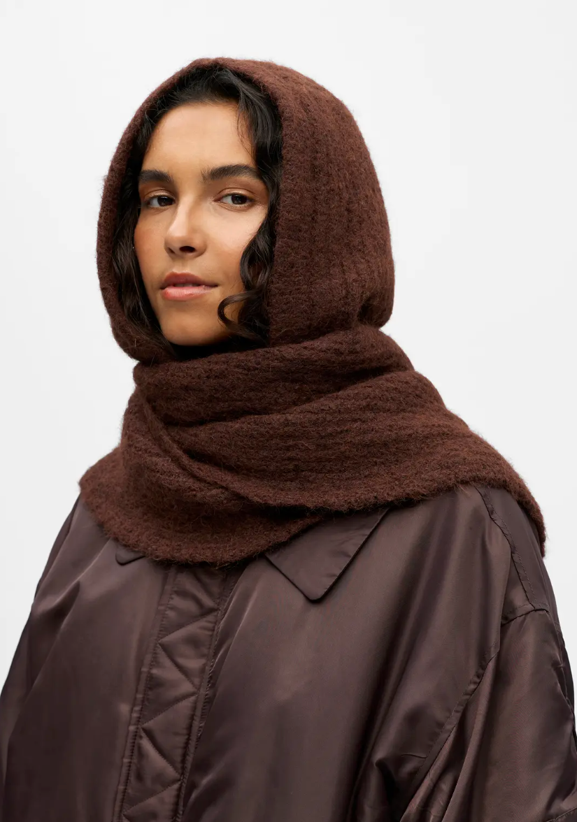 Seal Brown Scarf Hood