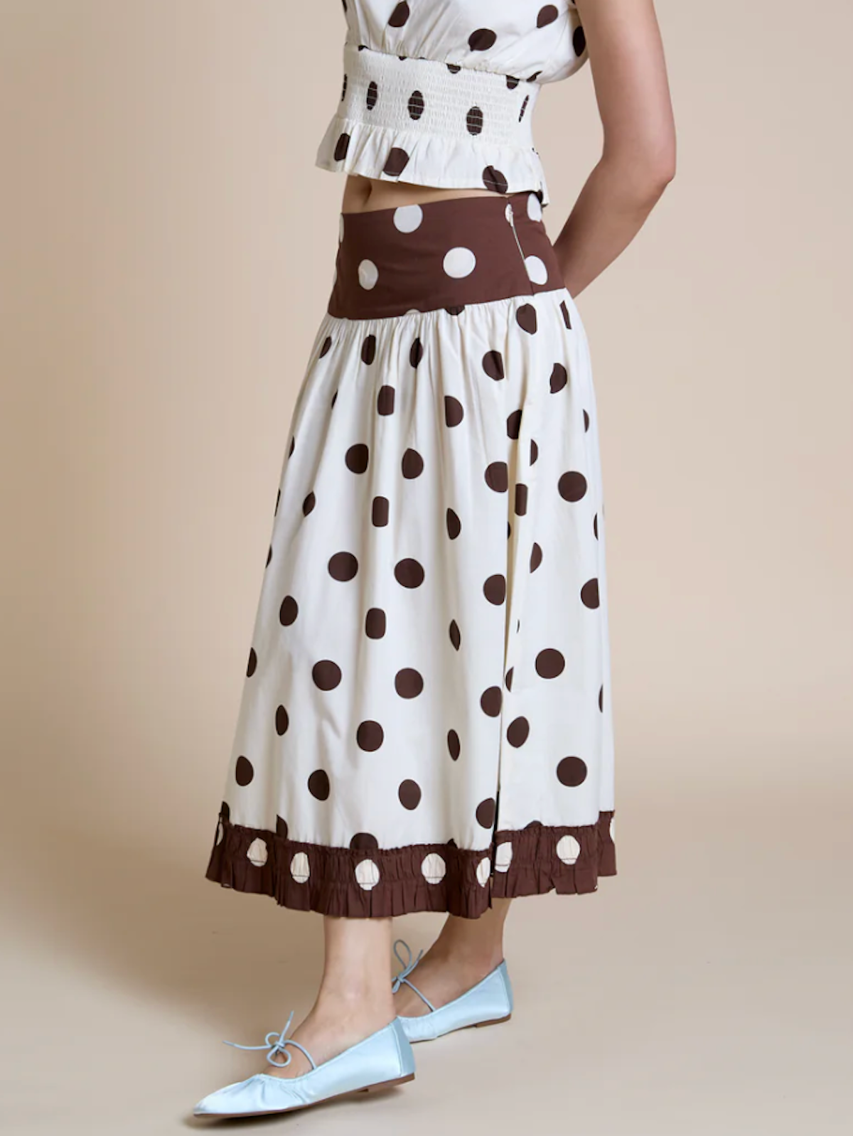 Polkadot Midi Skirt
