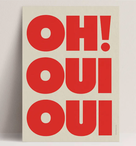 Oui Oui Oui Post Card