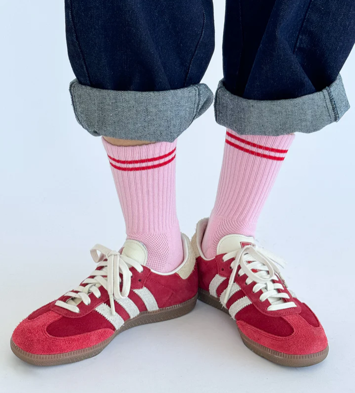 Amour Pink Boyfriend Socks