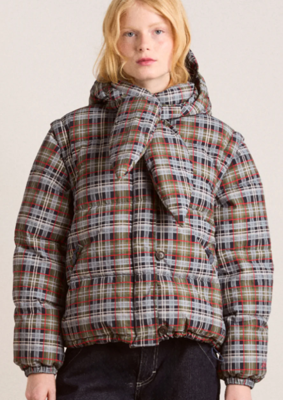 Pearl Check Puffa Jacket