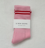 Load image into Gallery viewer, Amour Pink Boyfriend Socks
