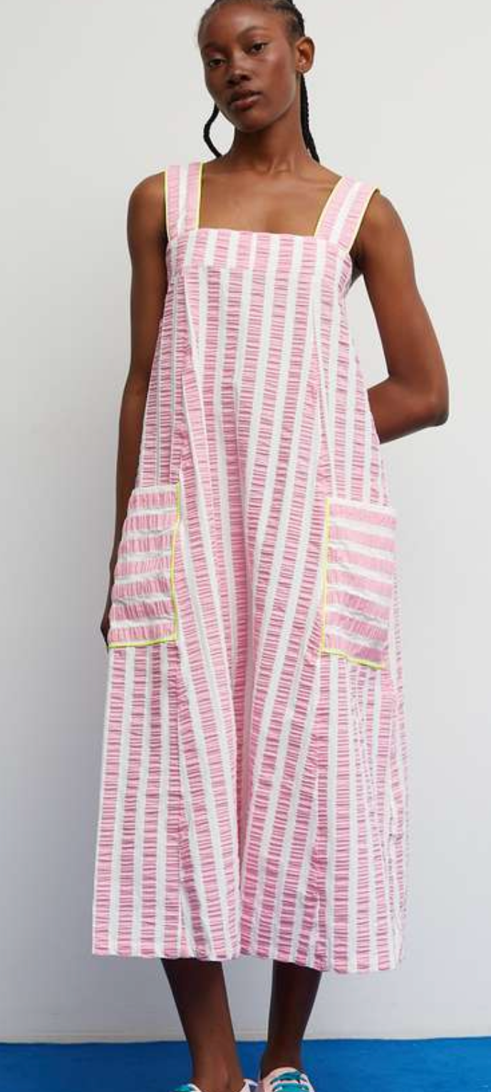 Pink Seersucker Dress