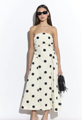Cream Polkadot Maxi Dress