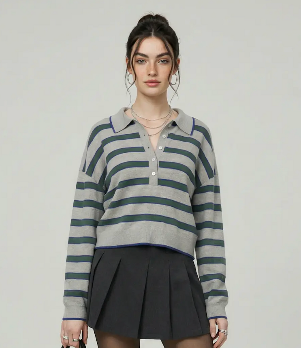 Polo Striped Top