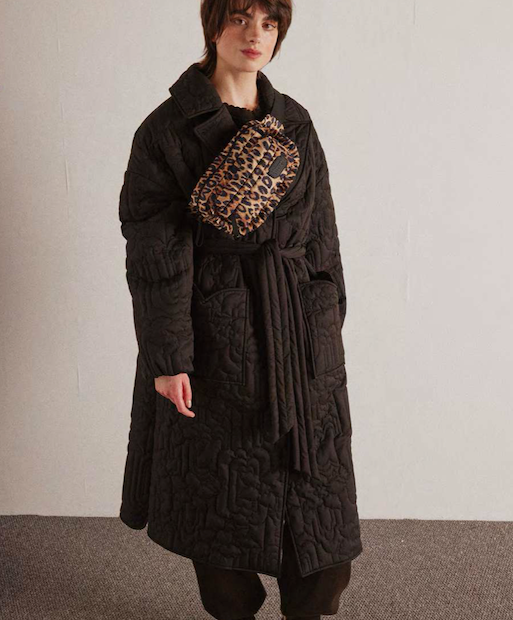 Gilda Black Quilted Coat