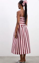 Load image into Gallery viewer, Rachel Stripe Satin Dress
