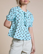 Blue Polkadot Blouse