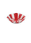 Scalloped Candle Holder Red