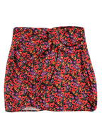 Red Floral Wraparound Skirt