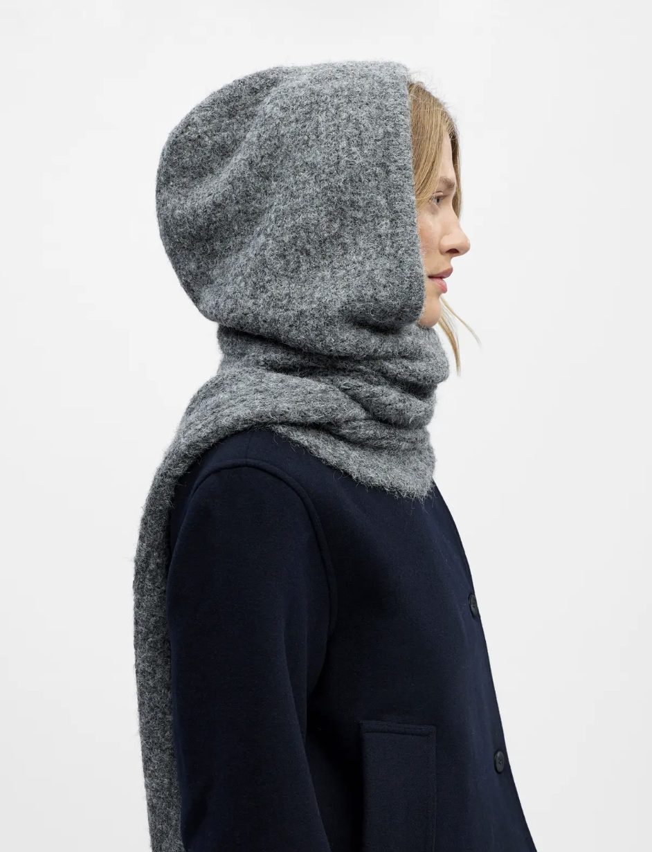 Grey Scarf Hood