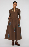 Embroidered Midi Dress