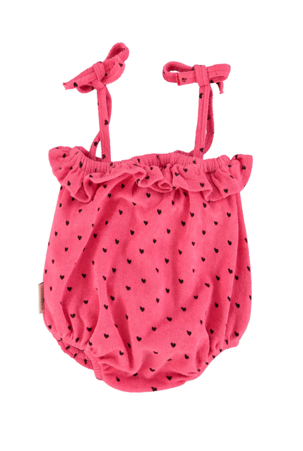 Pink Baby Romper with Hearts