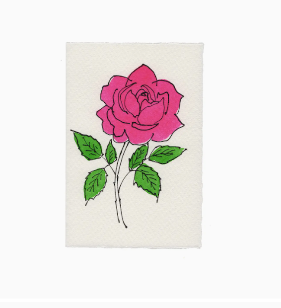 Pink Rose Card