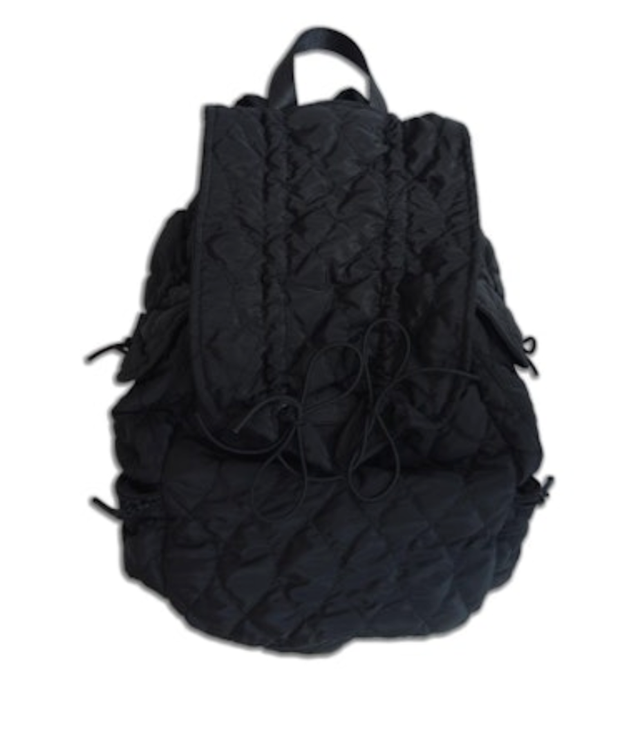 Ruched Black Rucksack