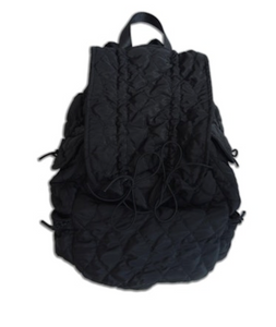 Ruched Black Rucksack