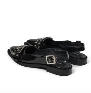 Black Patent Ballerinas