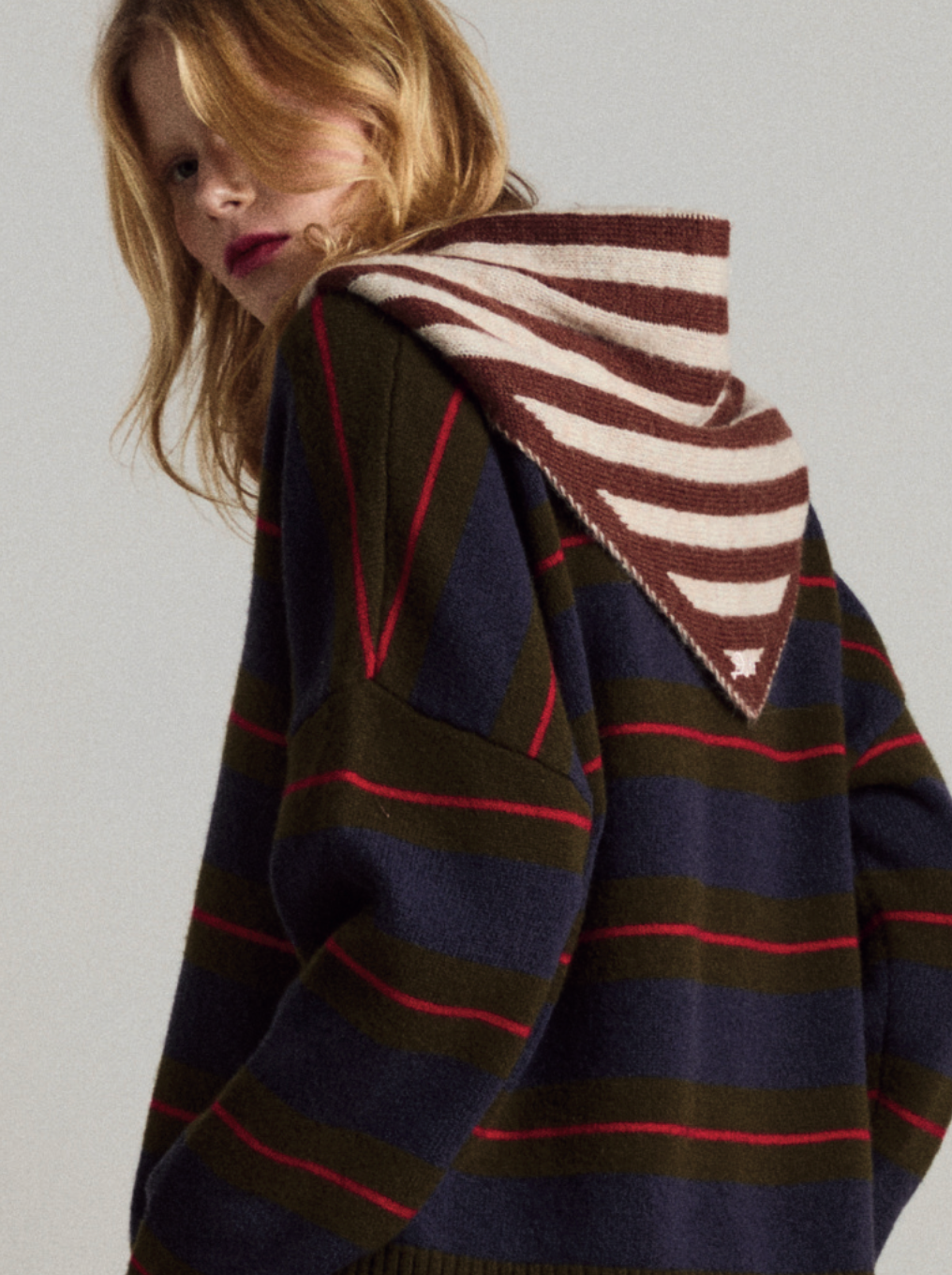 Stripe Triangle Scarf