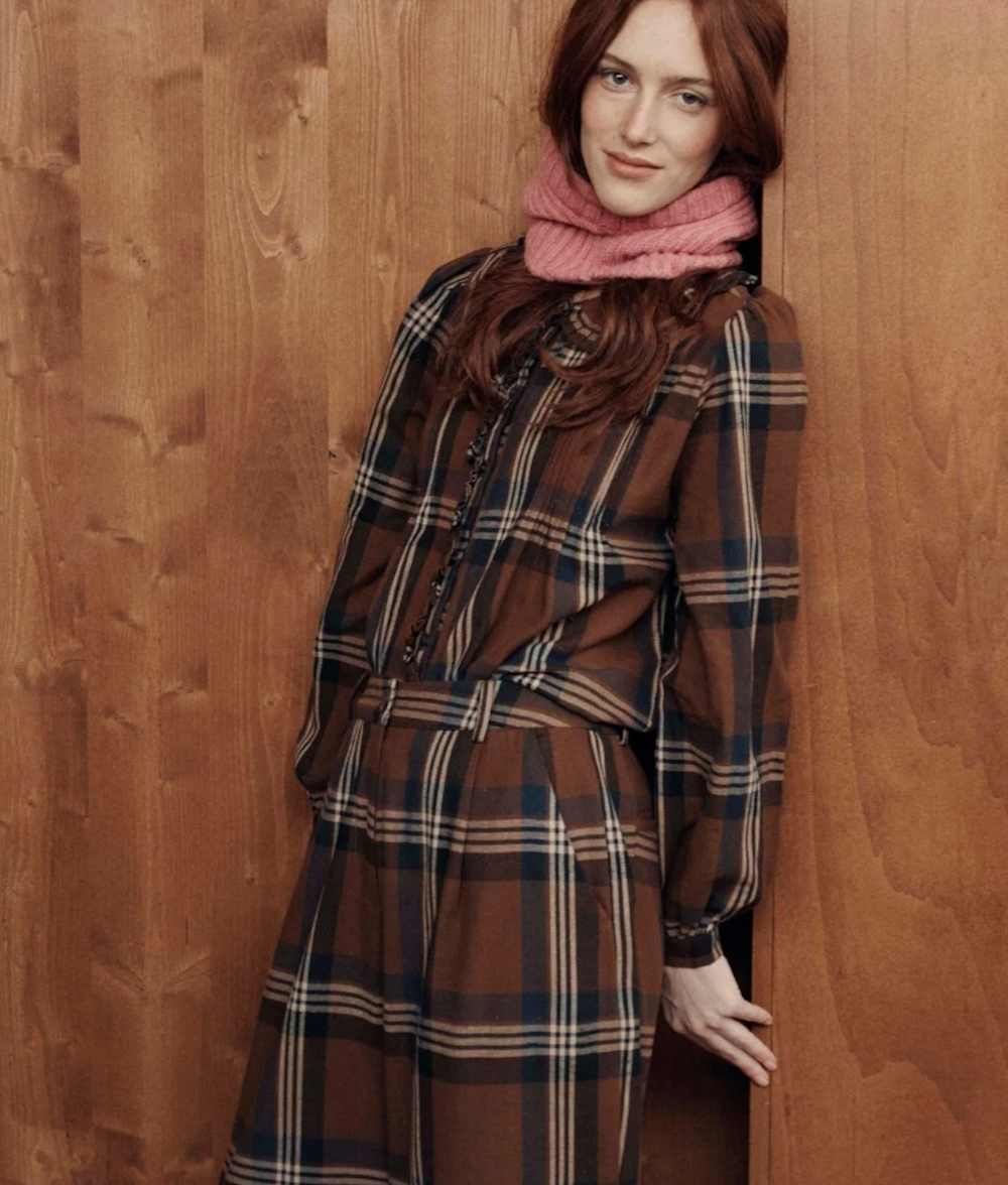 Brown Check Shirt