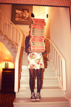 Short Asymmetrical Floral Skirt