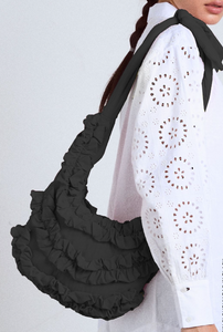 Black Ruffles Bag
