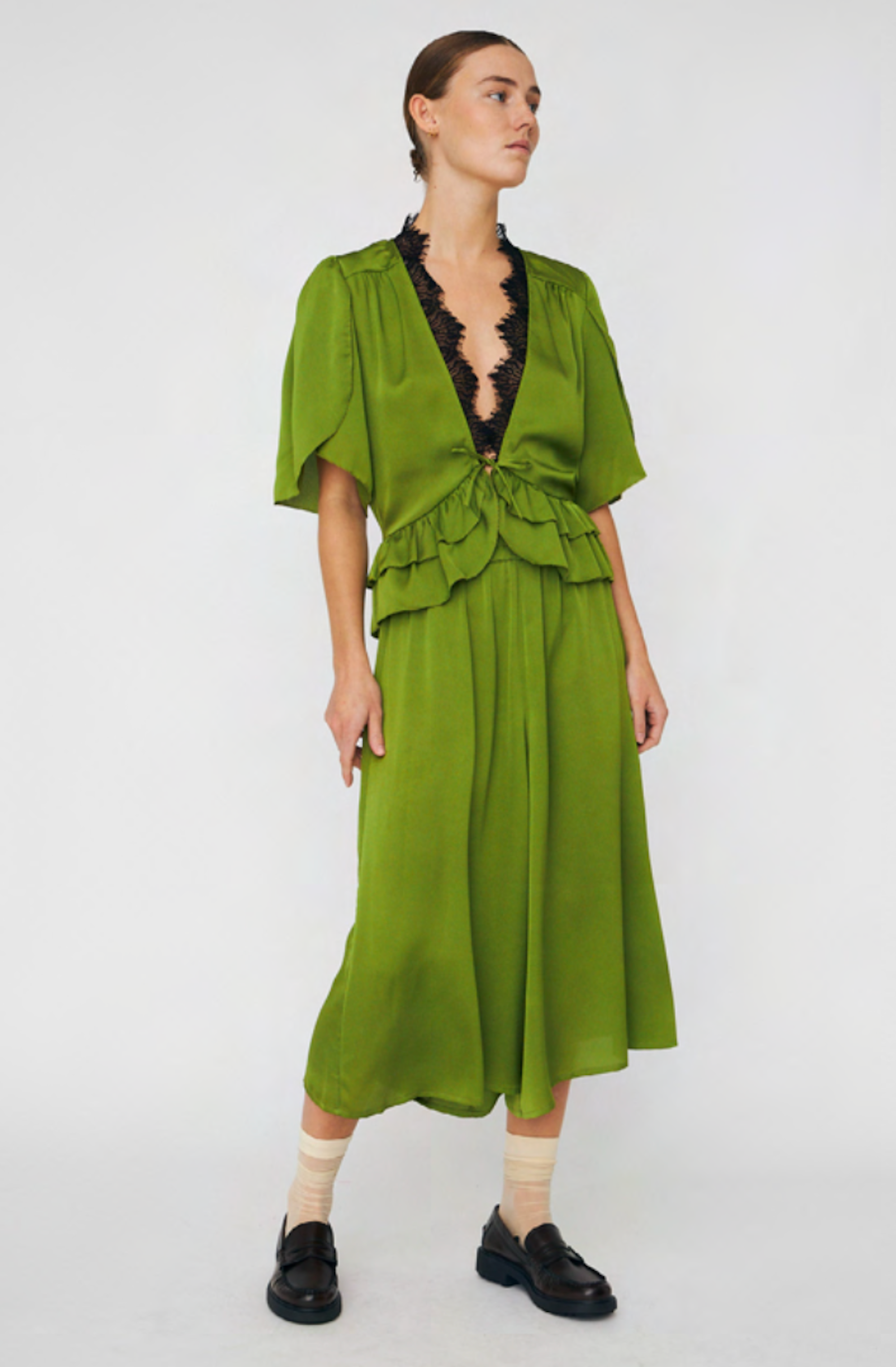 Green Lace Blouse