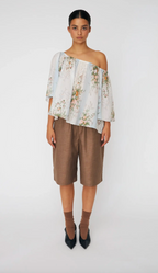 Drop Shoulder Floral Top