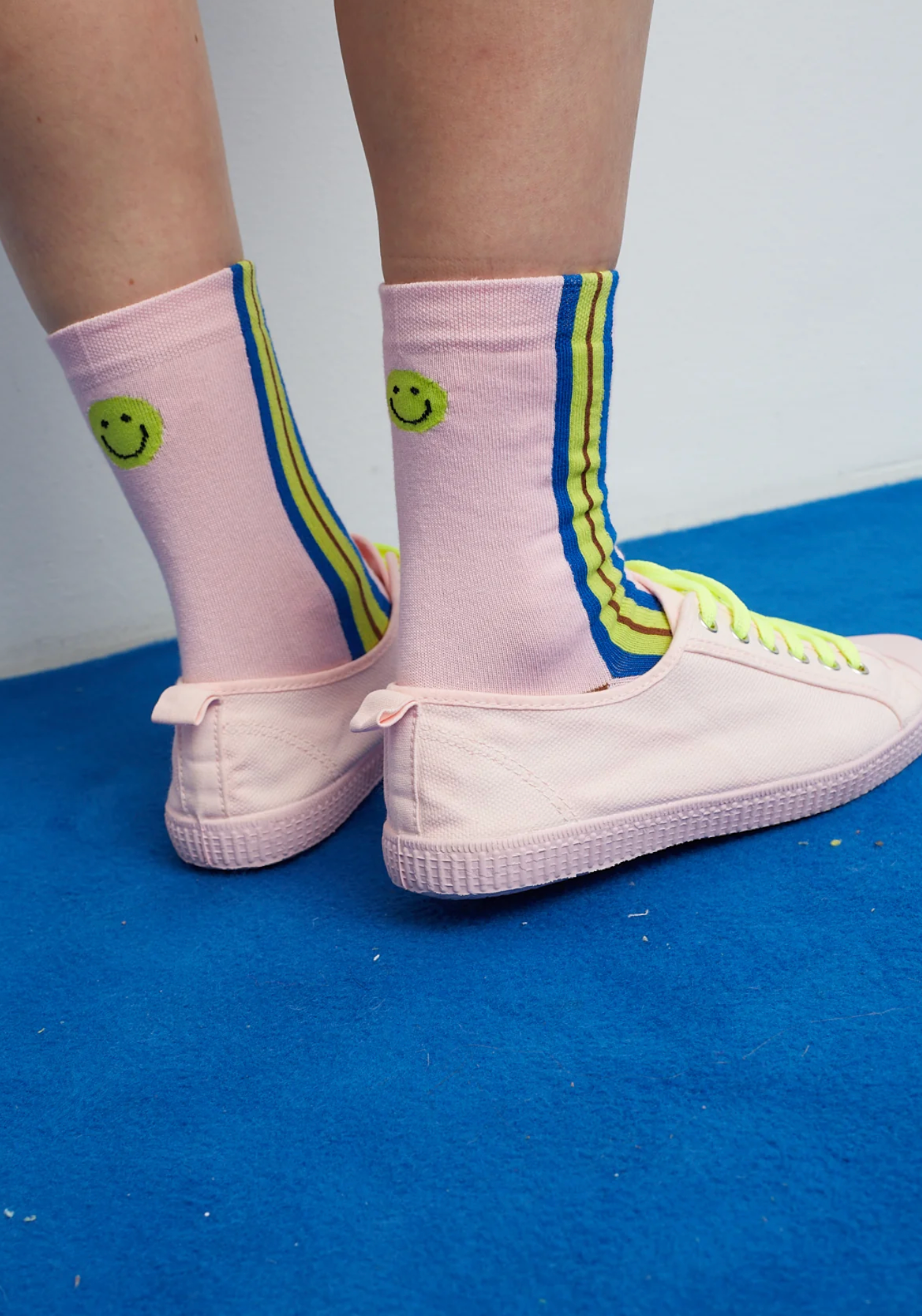 Pink Smiley Socks