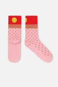 Smiley Pink Spot Socks