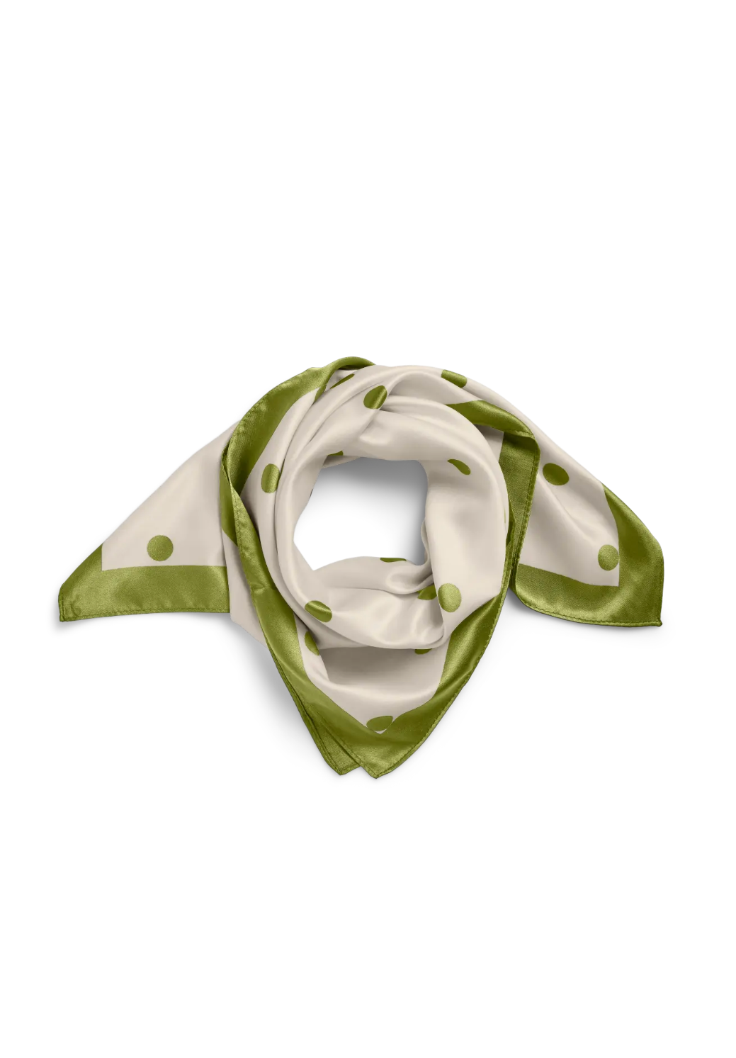 Chartreuse Polkadot Square Scarf