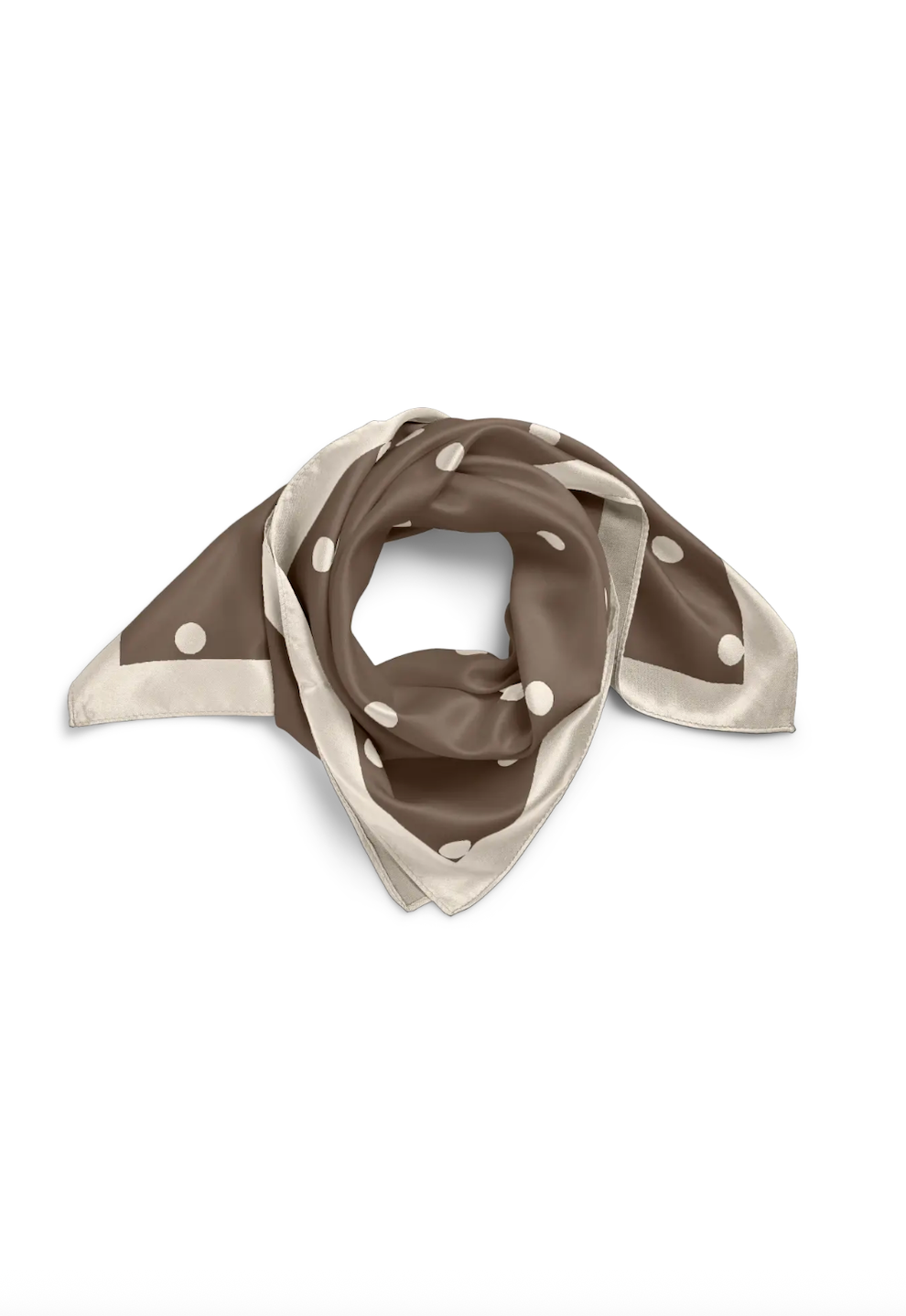 Choc Polkadot Square Scarf
