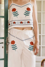 Embroidered Straps Top