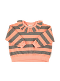 Stripe Ruffle Sweatshirt