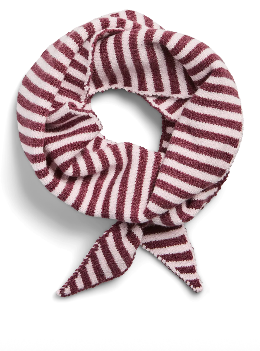 Pink Stripe Neck Scarf