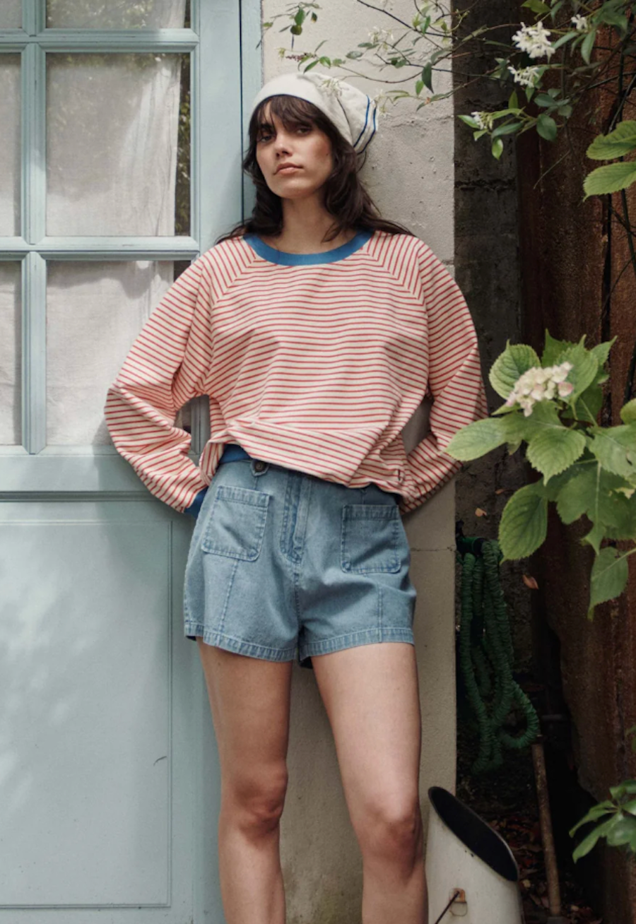 Red Stripes Sweatshirt