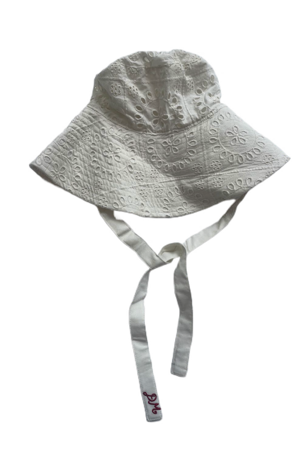 White Broderie Sun Hat
