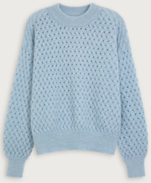 Honeycomb Blue Sweater