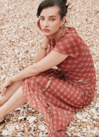 Retro Check Mesh Skirt